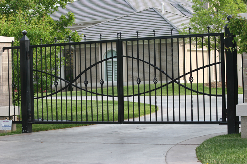 American Fence Company Lincoln, Nebraska - Custom Gates, 1307 Estate gate with Jesus fish